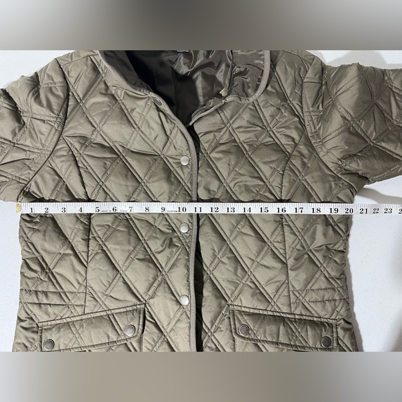 Eddie Bauer Quilted Riding Snap Closure Jacket Women’s Large Brown/Olive B1 - Picture 11 of 16